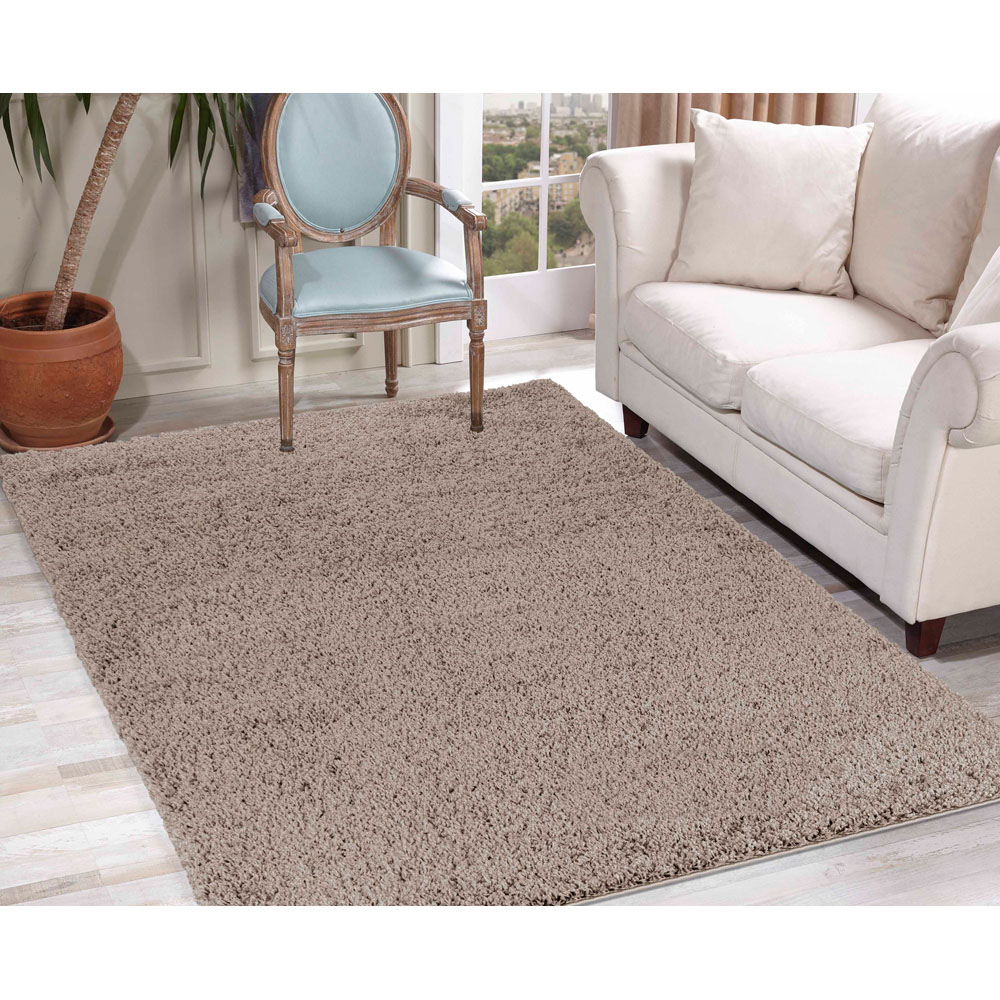 Desire Rugs Oxford Light Beige Plain Shaggy Rug 120 x 170cm Image 4