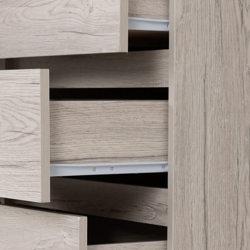 Seconique Malvern 6 Drawer Urban Snow Chest of Drawers Image 5