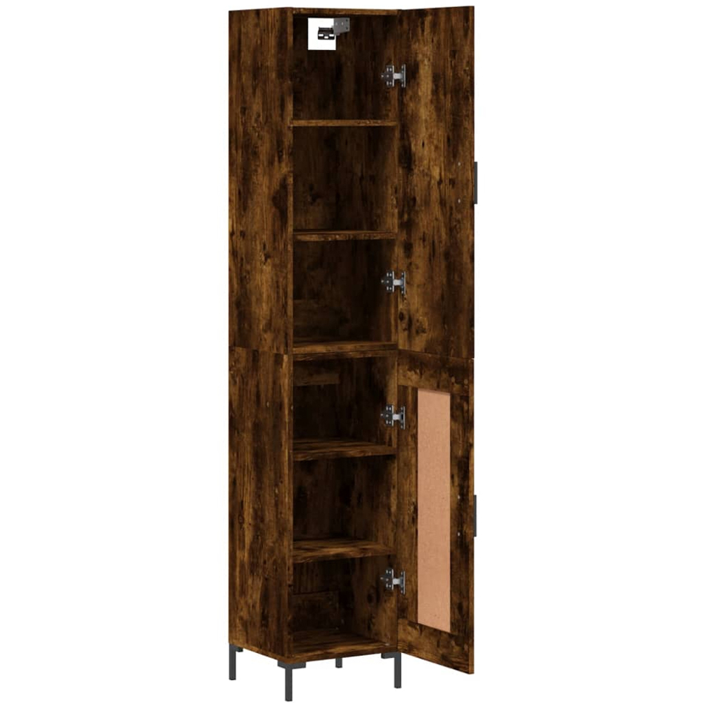 vidaXL 2 Door Smoked Oak Highboard Image 4