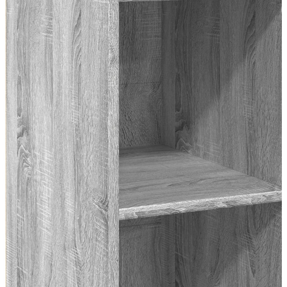 vidaXL 4 Shelf Grey Sonoma Compact Highboard Image 7