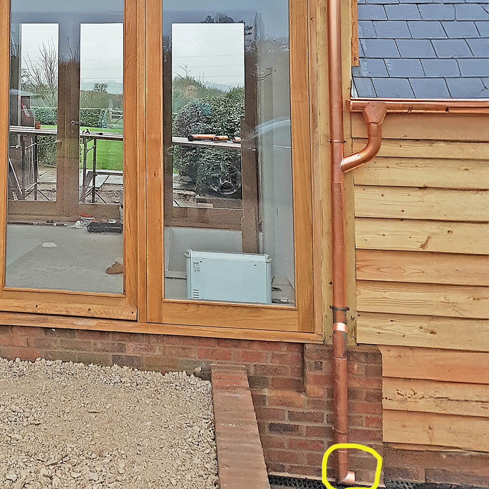 Metal Gutta Copper Downpipe Shoe Image 3