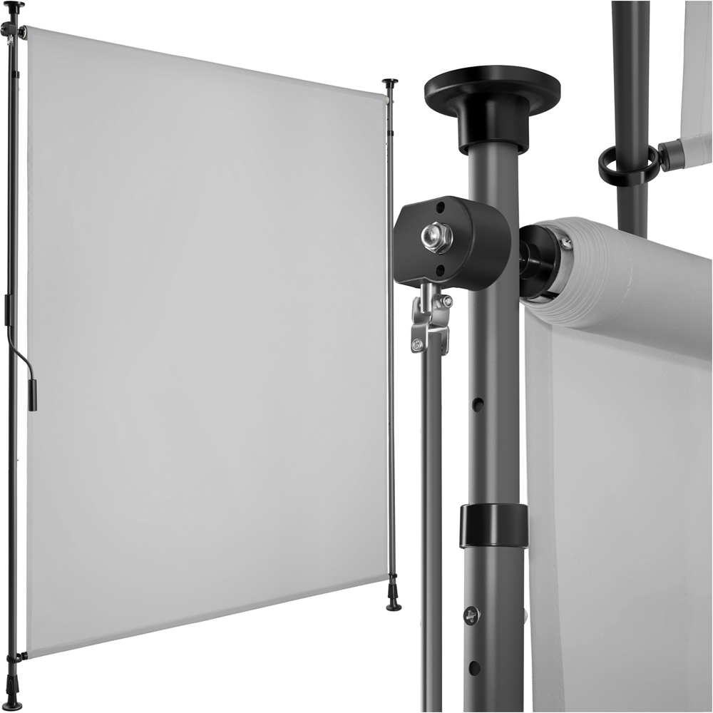 tectake Taija Light Grey Retractable Awning with Hand Crank 3.1 x 1.28m Image 2