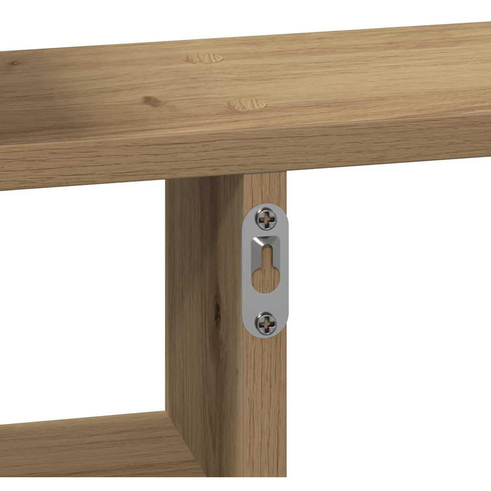 vidaXL 50 x 12 x 50cm Set of 2 Artisan Oak Wall Shelf Image 9