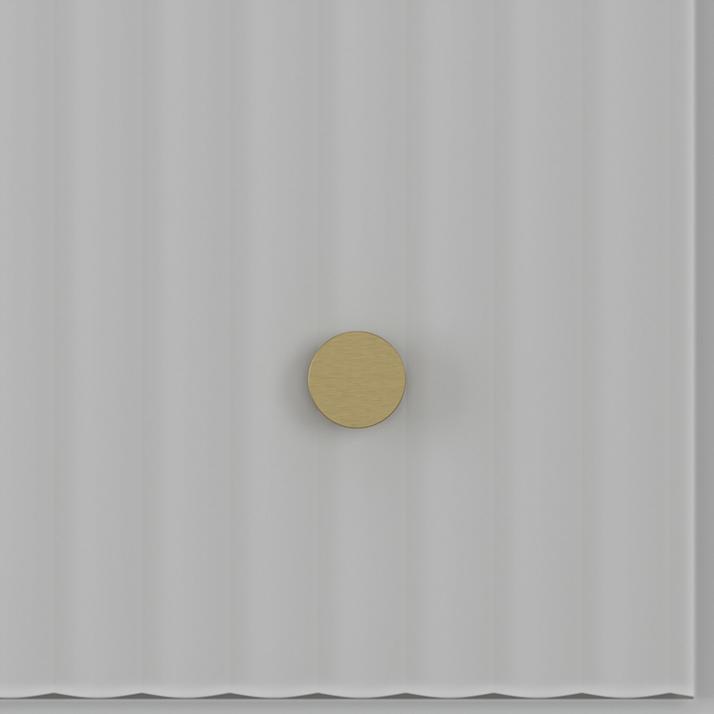 Fluted Clear Glass Kitchen Splashback with Brushed Brass Caps 600 x 750 x 4mm Image 3
