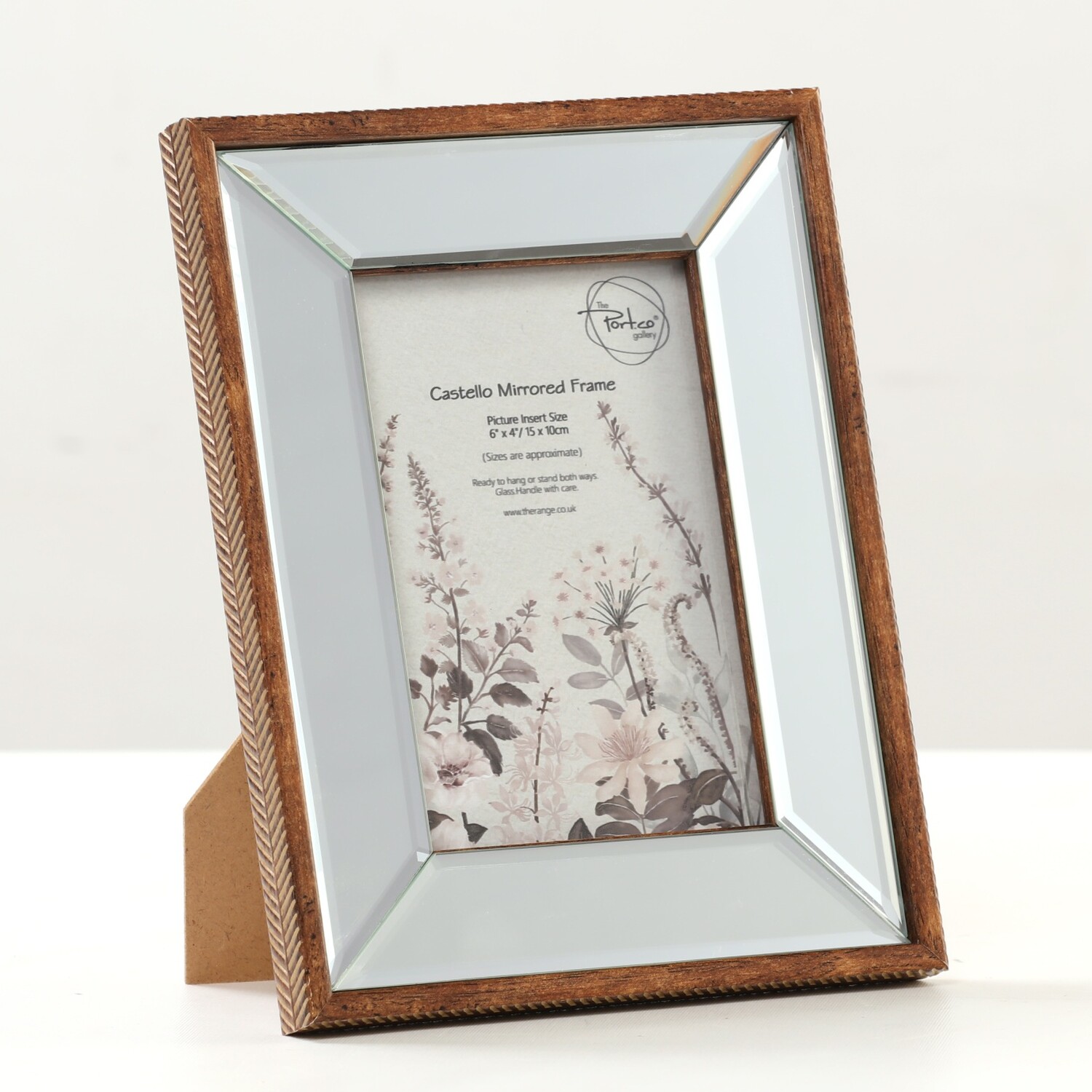 The Port. Co Gallery Castello Mirrored Brown Photo Frame 6 x 4 inch Image 2