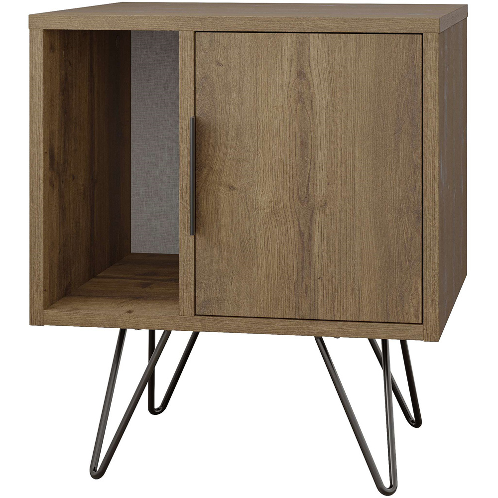 Decortie Glynn Dark Oak Effect Bedside Table Image 2
