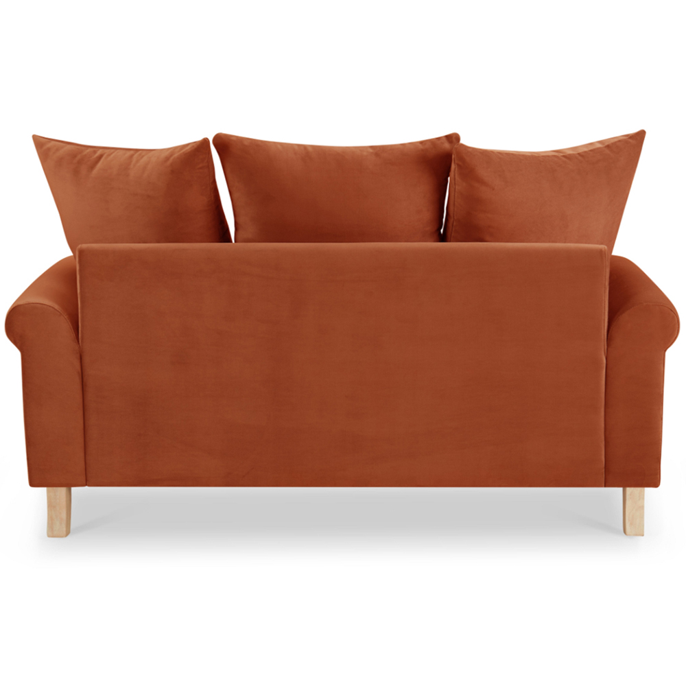 Home Detail Churchill 2 Seater Burnt Orange Velvet Sofa Image 5