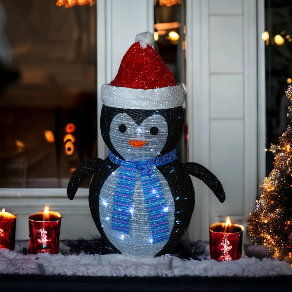 Xmas Haus Collapsible LED Outdoor Penguin Decoration Image 1