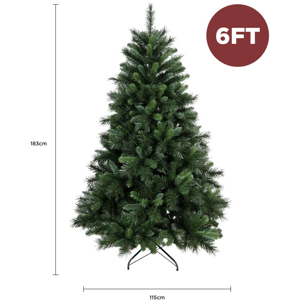 Charles Bentley Green Hinged Artificial Christmas Tree 6ft Image 8