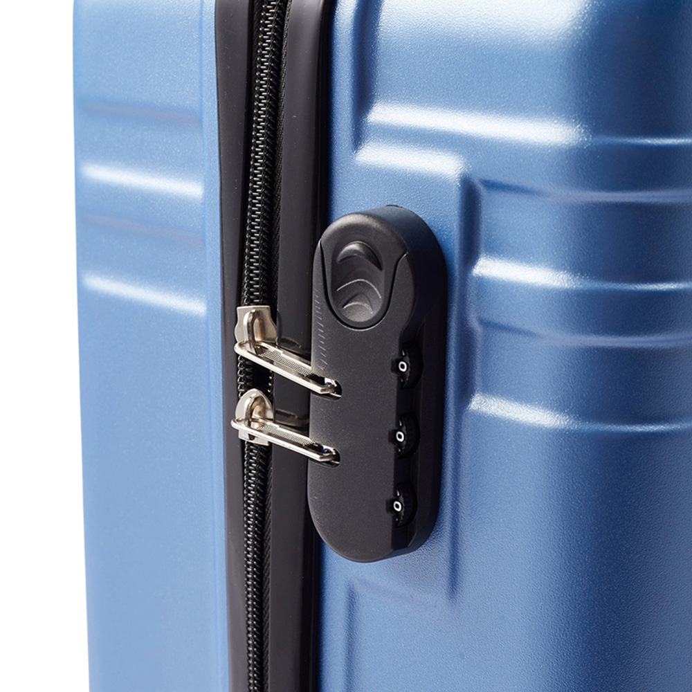 H&O Direct 20 inch Blue Hard Shell Suitcase with Combination Lock Image 5