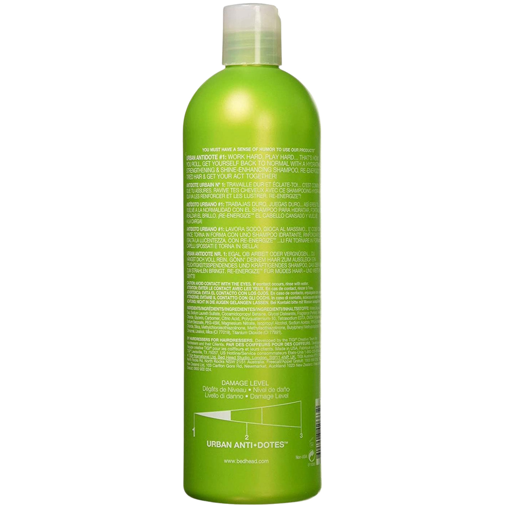 TIGI Bed Head Urban Antidotes Re-Energise Normal Hair Daily Shampoo 750ml 6 Pack Image 4