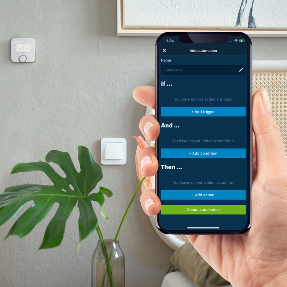 Bosch White Smart Wireless In-Home Home Room Thermostat II with LED Display 230V Image 4