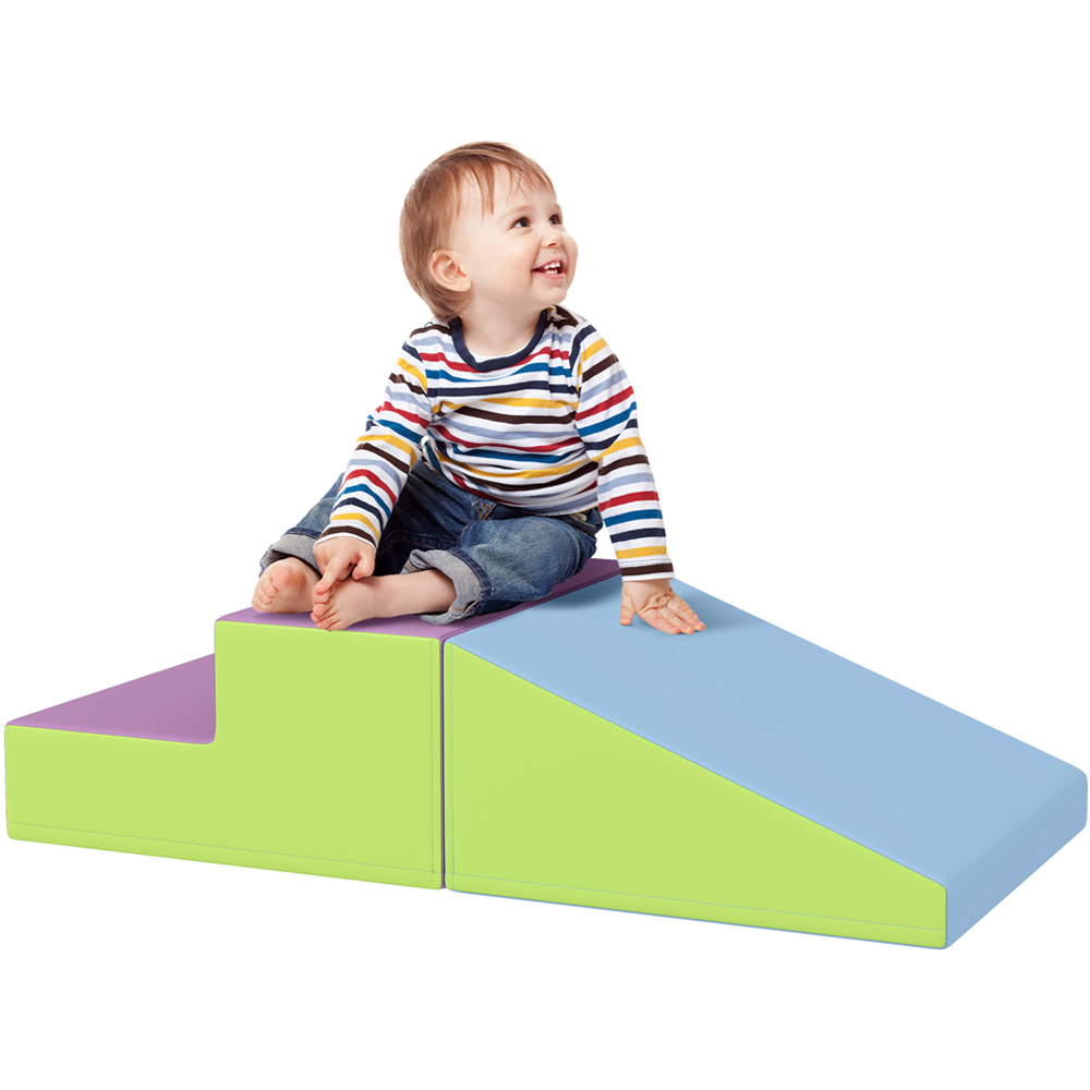 Tommy Toys Kids Blue Soft Foam Climb and Crawl Playset 2 Piece Image 3
