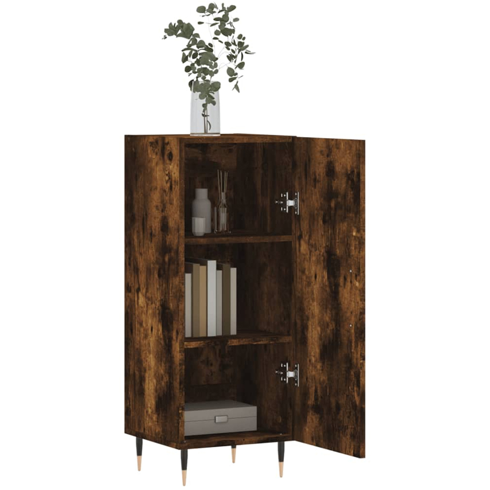 vidaXL Single Door Smoked Oak Sideboard Image 4