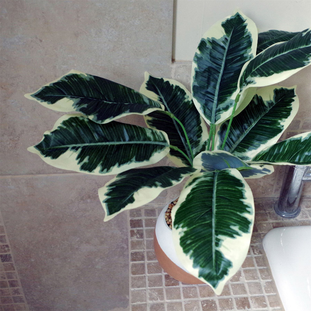 Leaf Pothos Variegated Shrub Artificial Plant in Pot 40cm Image 3