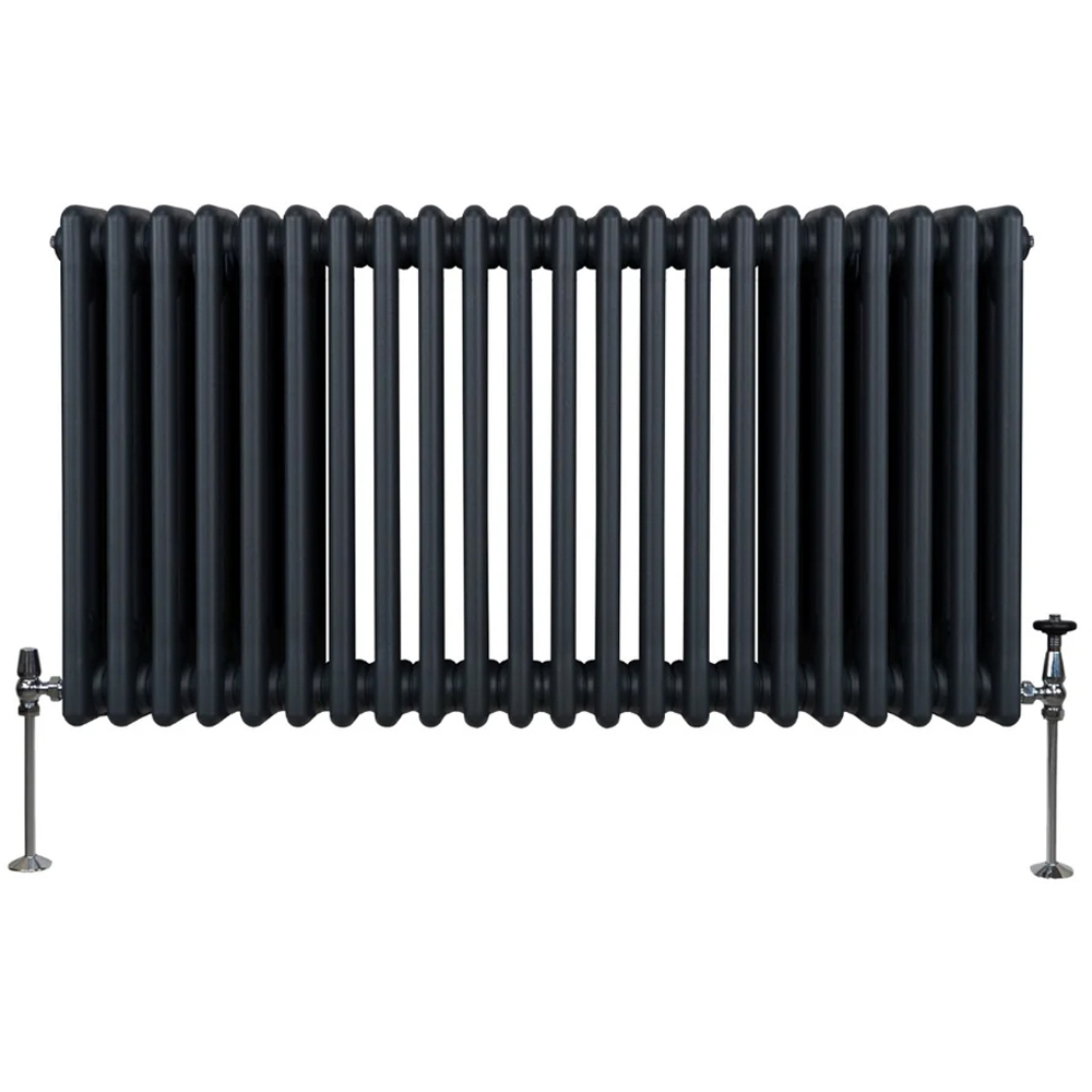 Monster Shop 5292 BTU Anthracite Grey Traditional 3 Column Radiator 600 x 1012mm Image 1
