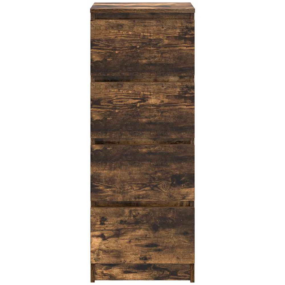 vidaXL 4 Drawer Smoked Oak Narrow Sideboard Image 6