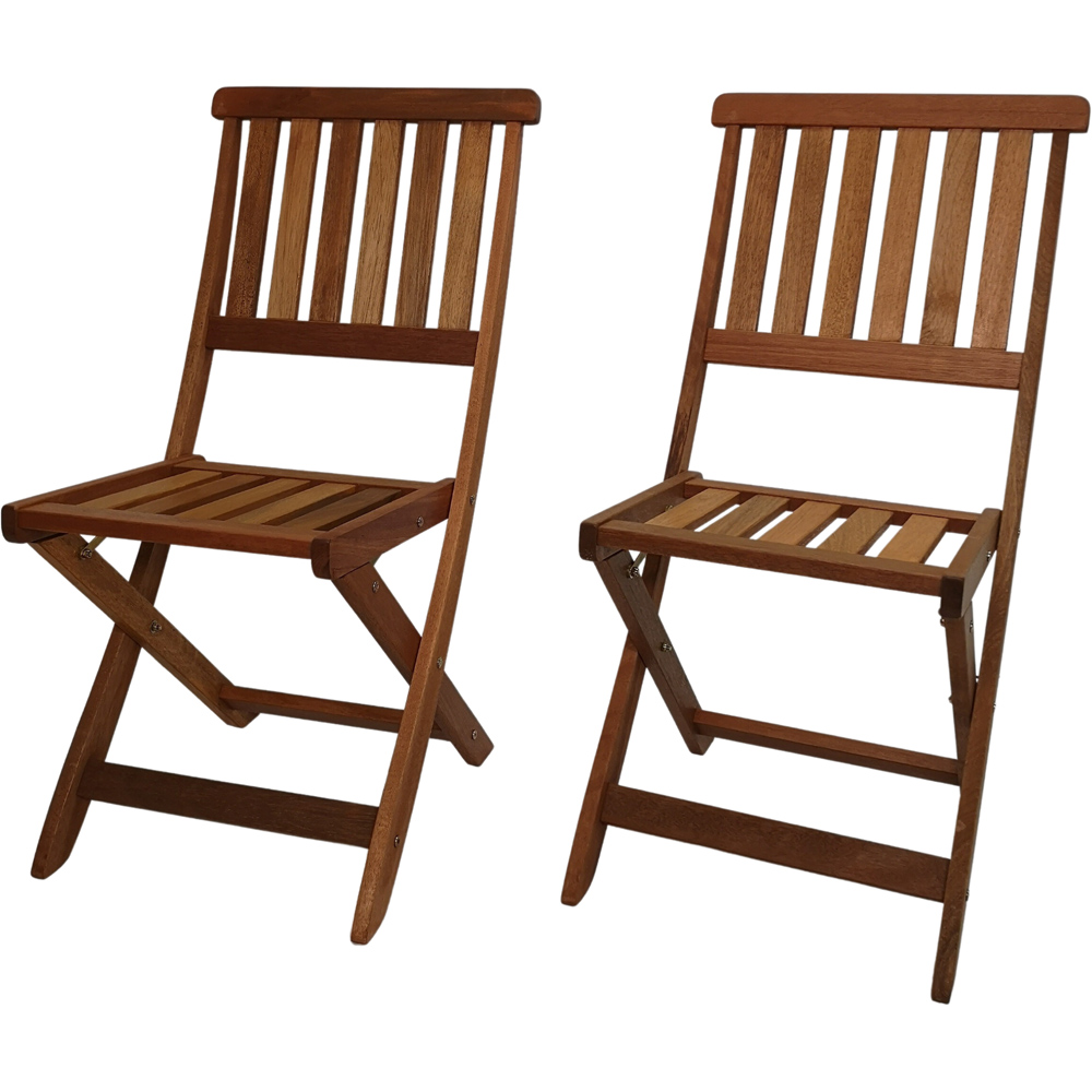 Samuel Alexander Set of 2 Bowness Wooden Folding Garden Chair Image 3