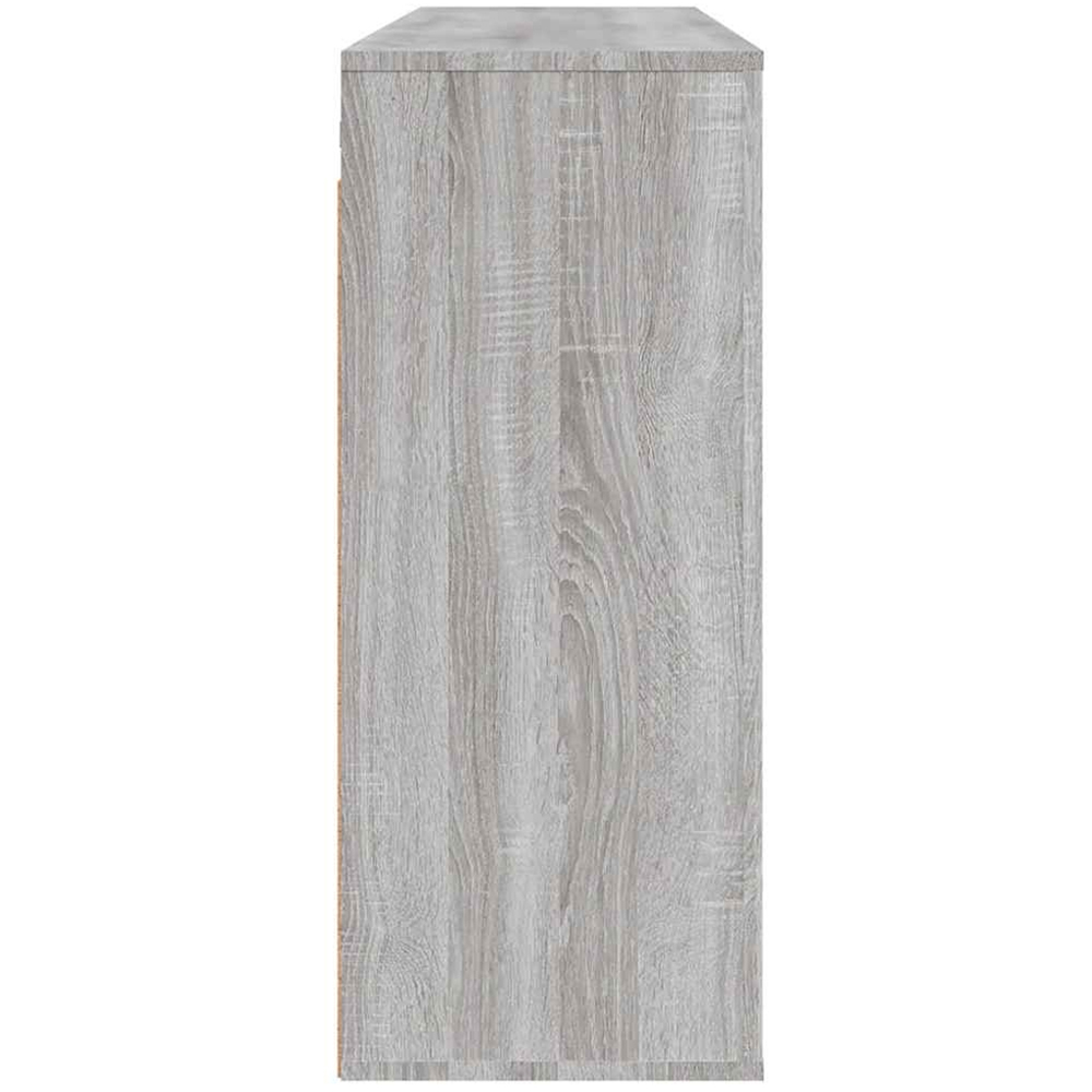 vidaXL 2 Door Single Open Shelf Grey Sonoma Wall Mounted Cabinet Image 5