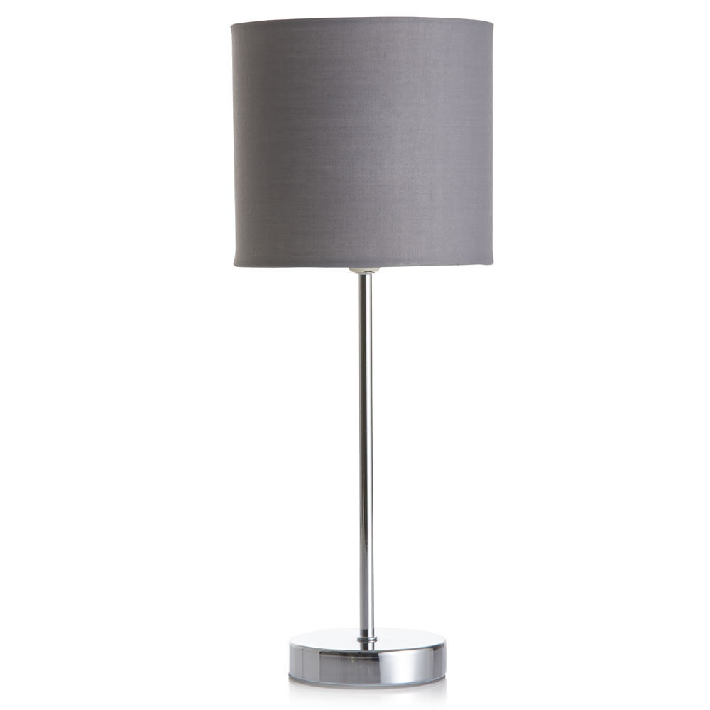 Wilko Milan Grey Table Lamp Wilko