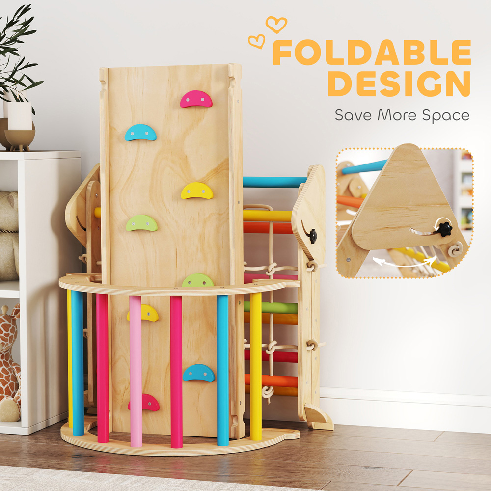 Tommy Toys AIYAPLAY 8-in-1 Toddler Multicolour Climbing Frame with Slide and Ramp Image 7