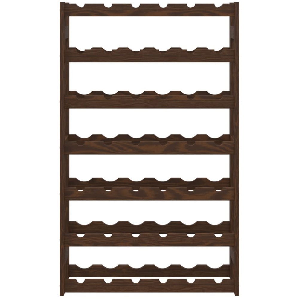 vidaXL 42 Bottle Brown Freestanding Wine Rack Image 3