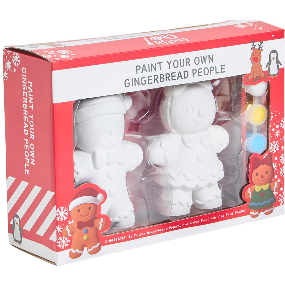 Paint Your Own Ceramic Gingerbread People Kit Image 2