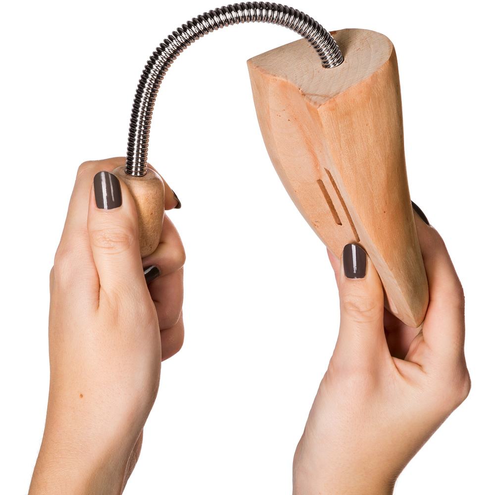 tectake Lotus Wood Spiral Spring Shoe Stretcher Pair EU Size 39-41 3 Pack Image 3