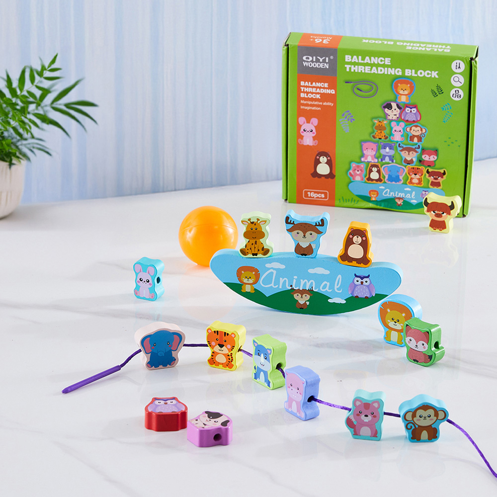 H&O Direct Animal Wooden Stacking Balance Block Game Image 2