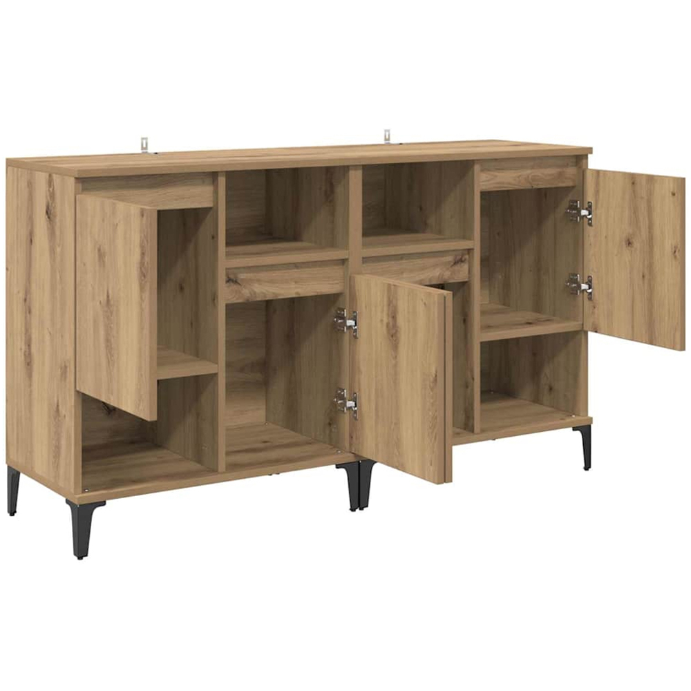 vidaXL 2 Door 2 Shelf Artisan Oak Compact Sideboard Set of 2 Image 6