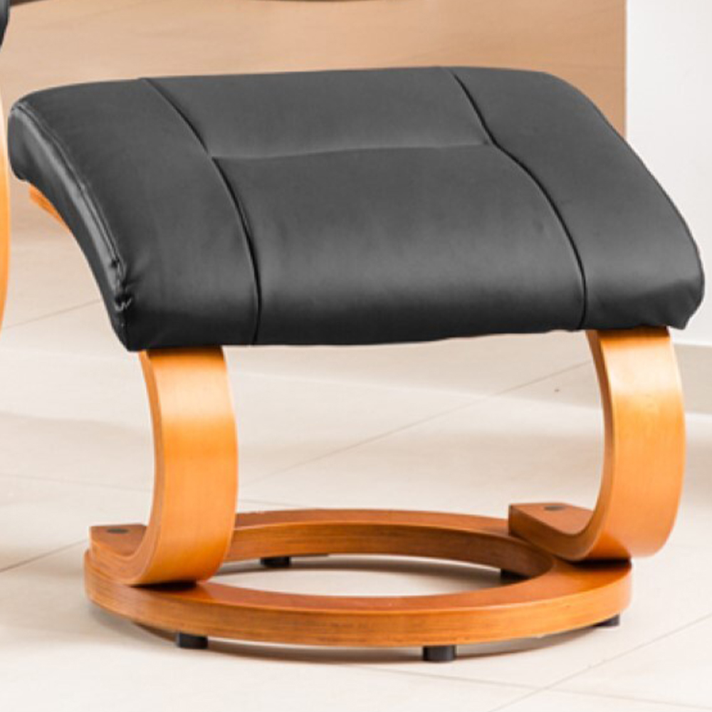 Artemis Home Modena Black Massage and Heat Swivel Recliner Chair with Footstool Image 4