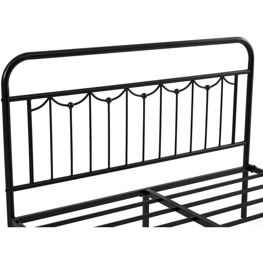 Brooklyn Frankie King Size Black Metal Bed Frame with Headboard and Footboard Image 3