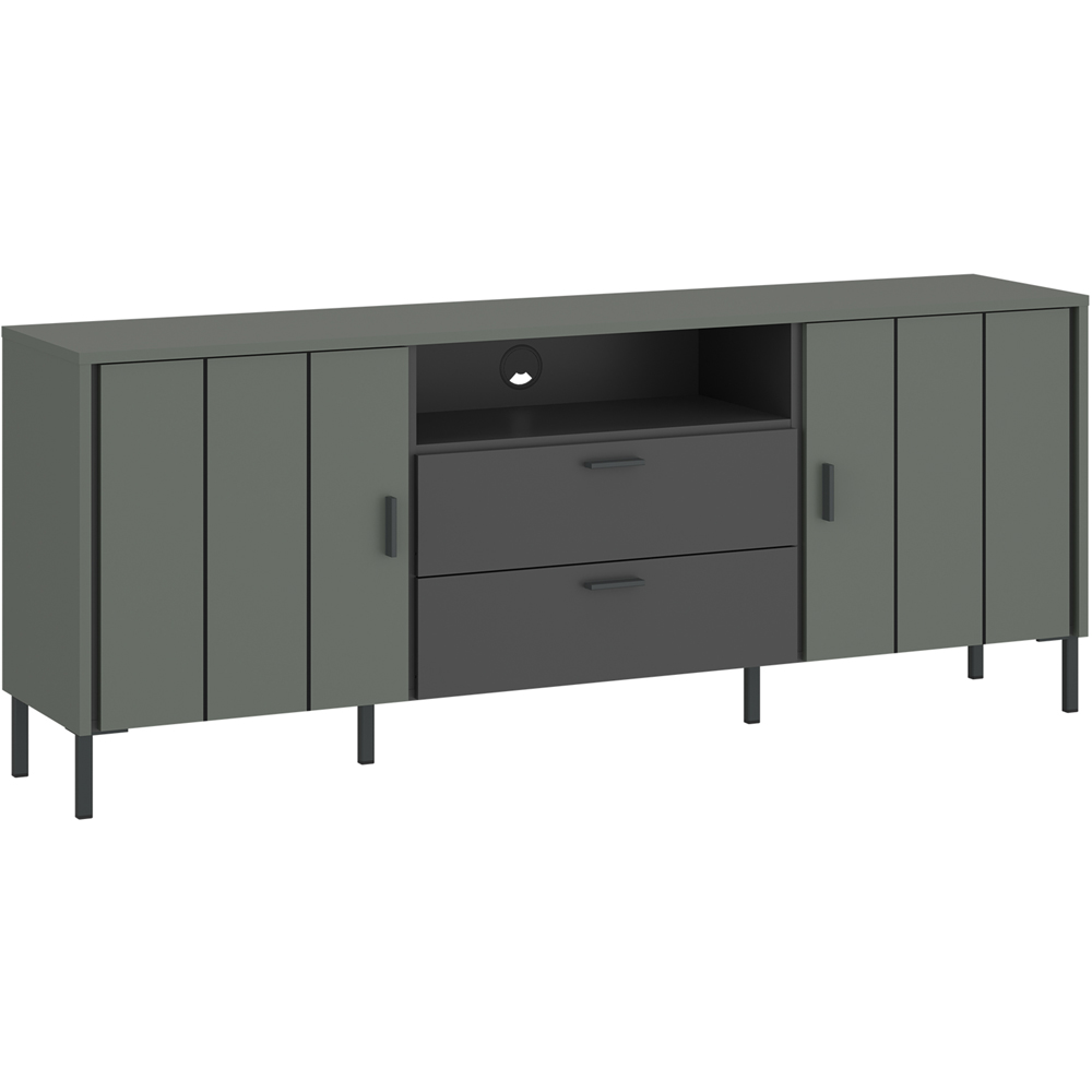 Furniture To Go Arundel 2 Door 2 Drawer Green TV Cabinet Image 2
