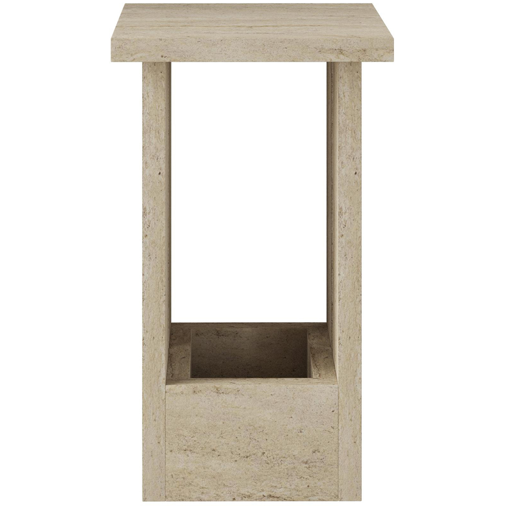 Decortie Tasos Travertine Side Table Image 2