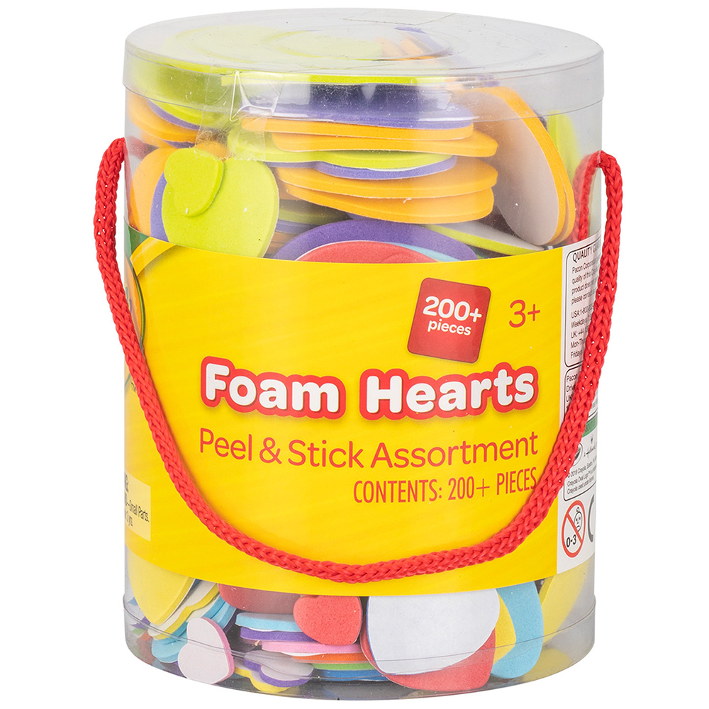 Crayola Assorted Foam Hearts Tub Image 1