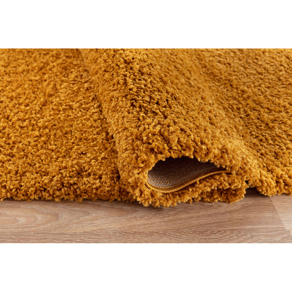 Desire Rugs Oxford Gold Plain Shaggy Rug 60 x 110cm Image 3