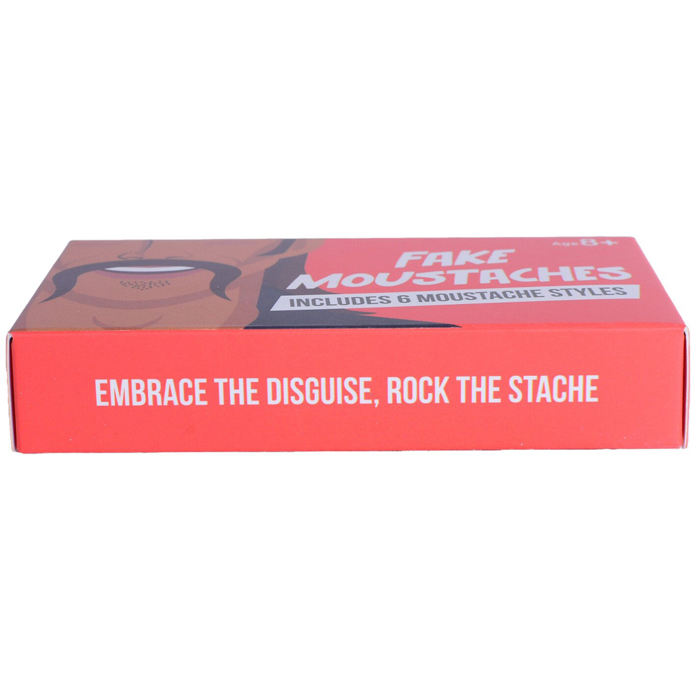 Set of 6 Fake Moustaches - Black, Brown and Grey Image 3