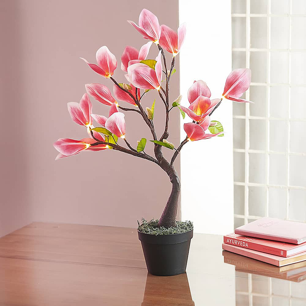 Avilo Pink Lily Tree Lamp Image 2