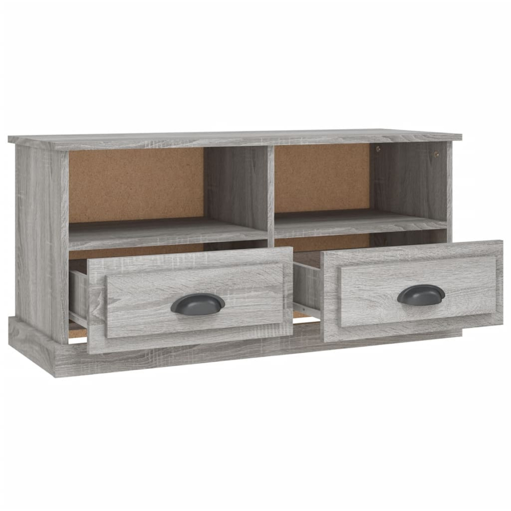 vidaXL 2 Drawer 2 Shelf Grey Sonoma TV Cabinet Image 6