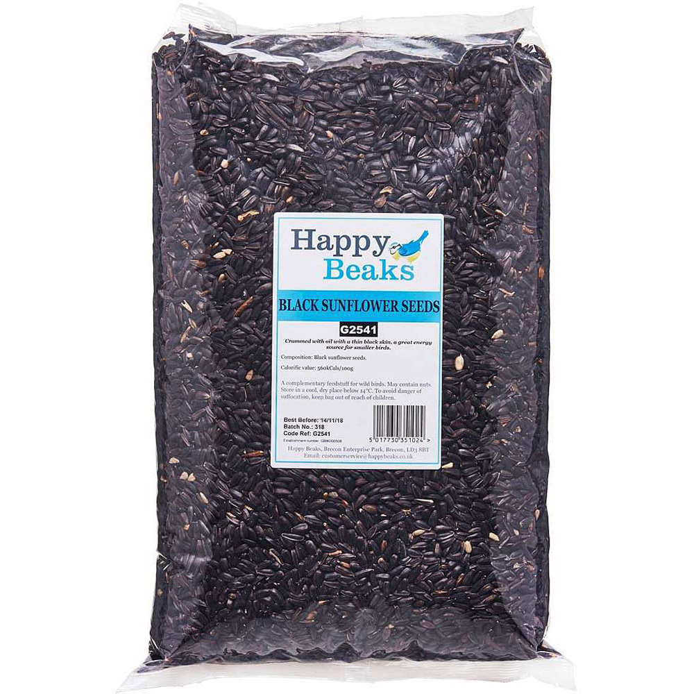 Happy Beaks Black Sunflower Seed Bird Food 12.75kg Image 1