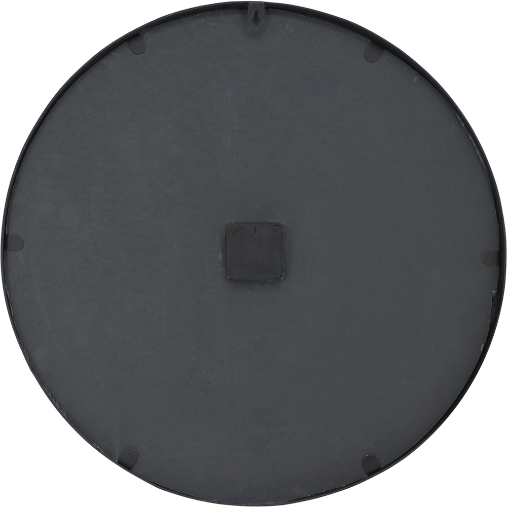 Charles Bentley Buttermere Black Mirrored Round Skeleton Indoor and Outdoor Wall Clock 50cm Image 5