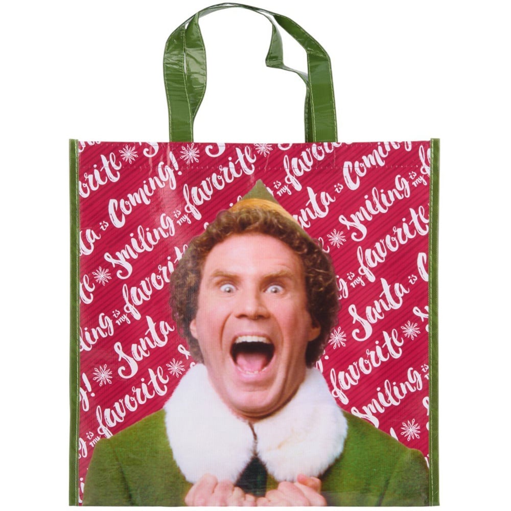 Assorted Elf Christmas Shopper Bag Red or Green Image 4