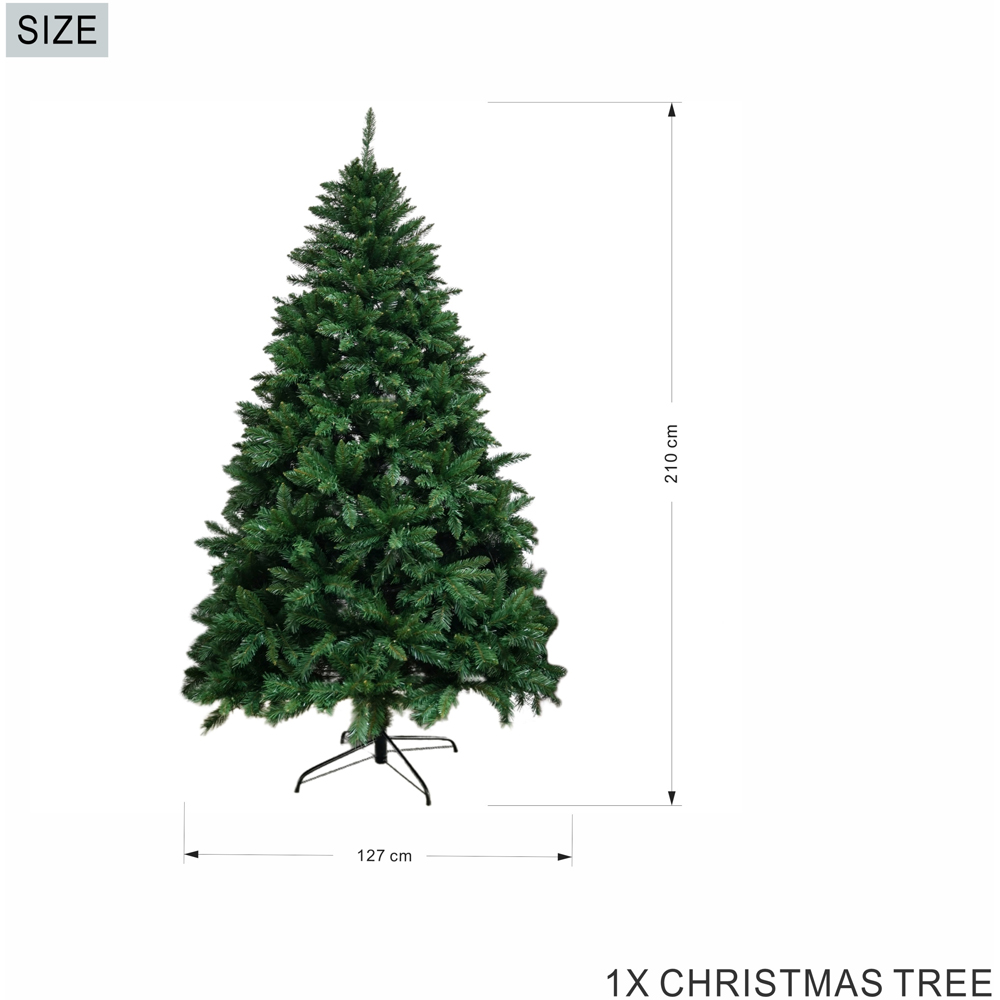 Abrihome Artificial Christmas Tree with Hinged Branches 7ft Image 9