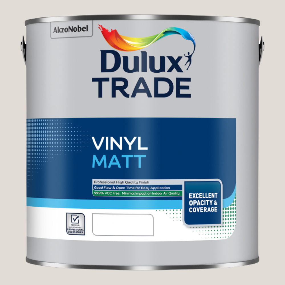 Dulux Trade Just Walnut Walls and Ceilings Vinyl Matt Paint 2.5L Image 2