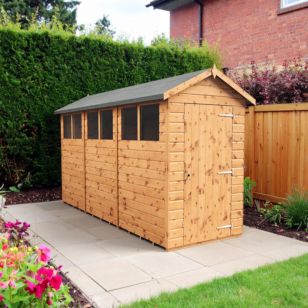 Empire Sheds 4 x 12ft Tongue and Groove Wooden Apex Garden Shed Image 1