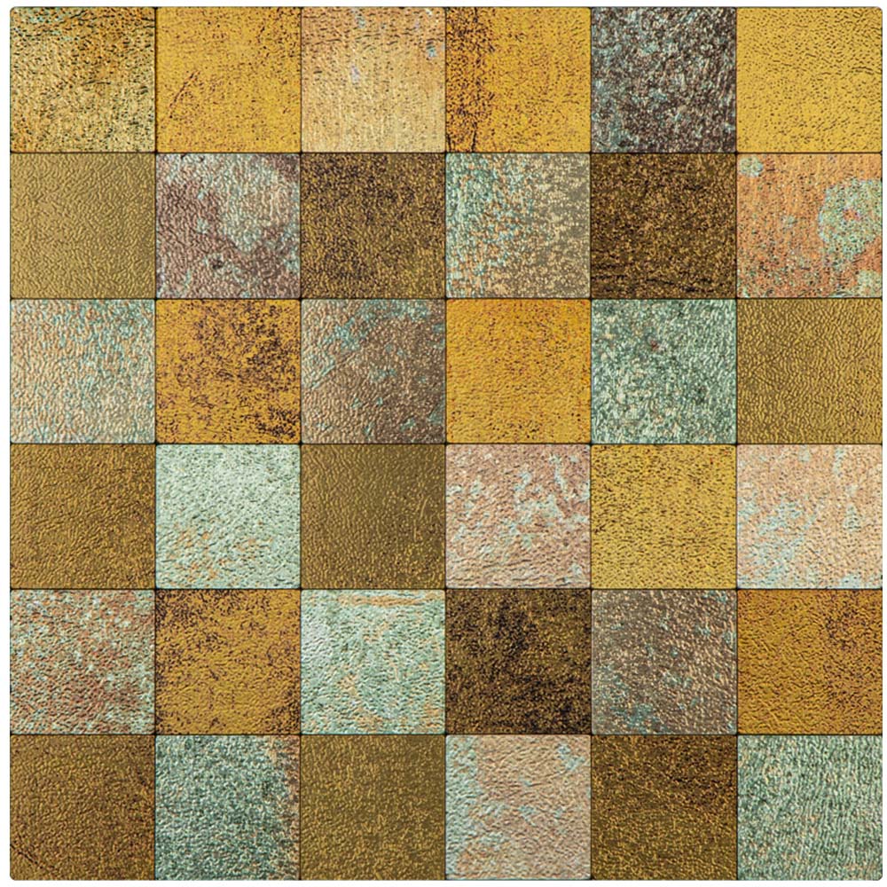 Britwall Bronze Multi-Shade Mosaic Square Aluminium Peel and Stick Backsplash 300 x 300mm 4 Pack Image 3
