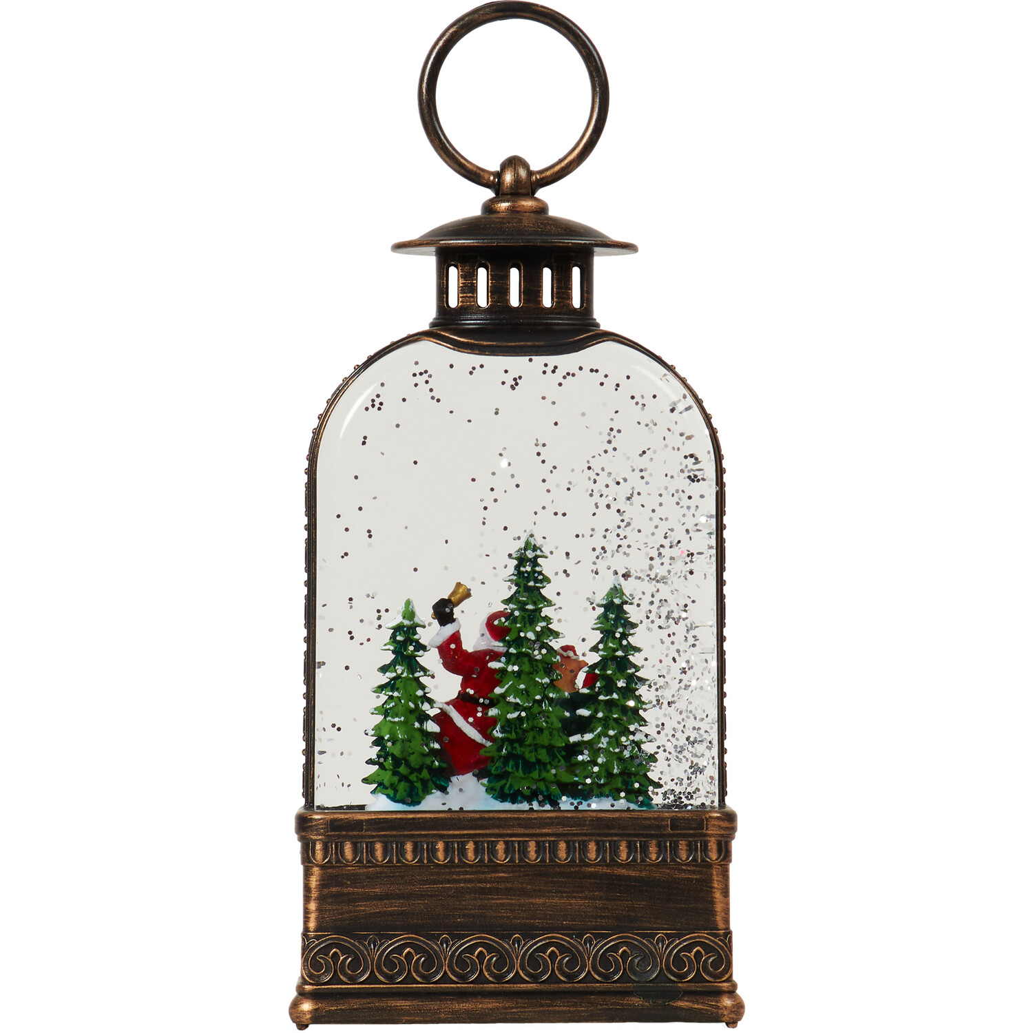 LED Santa Sleigh Scene Lantern - Bronze Image 3