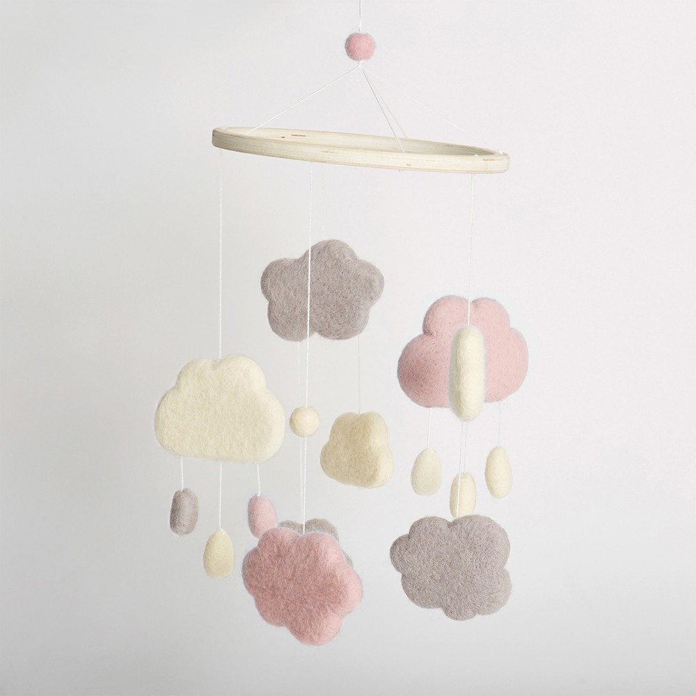 Simply Make Pink Weather Mobile Needle Felting Kit Image 2
