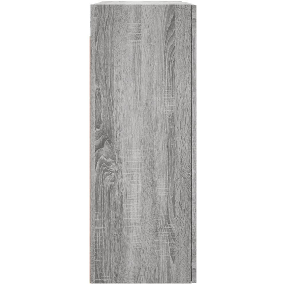 vidaXL 2 Glass Door Grey Sonoma Wall Mounted Cabinet Image 8