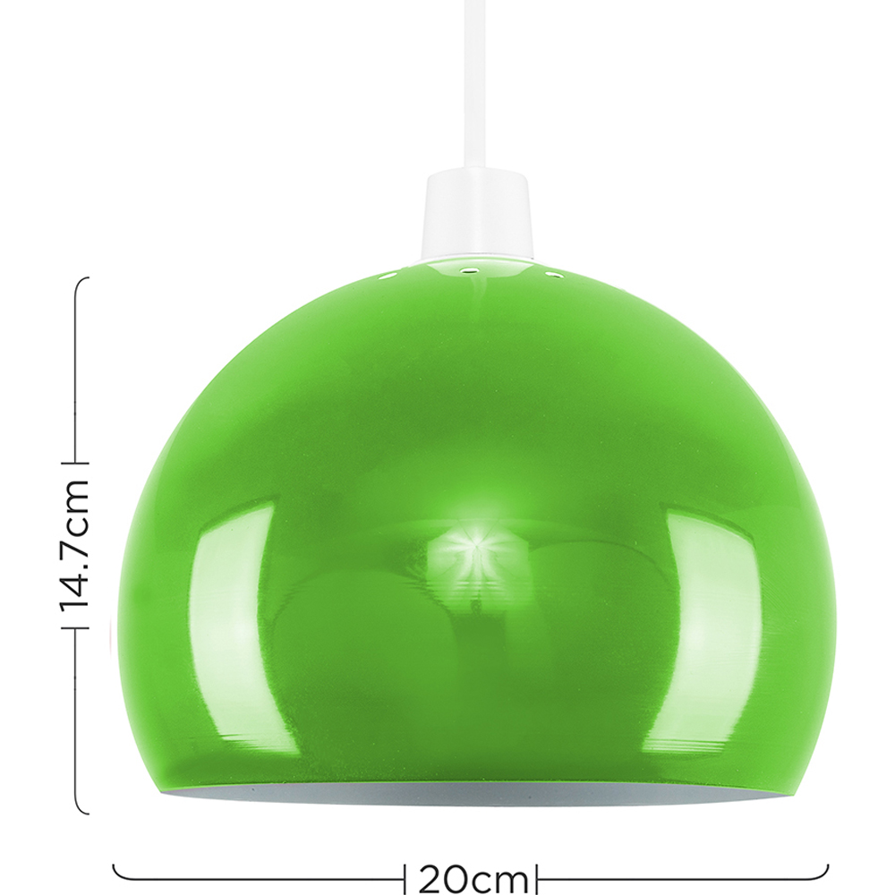 ValueLights Green Arco Mini Metal Pendant Light Shade Image 8